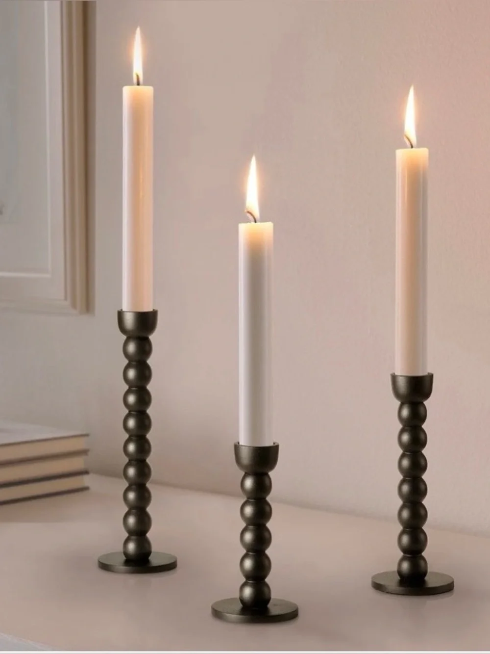 Ikea Bestiga Set Of 3 - New Candlestick Black 605.046.77